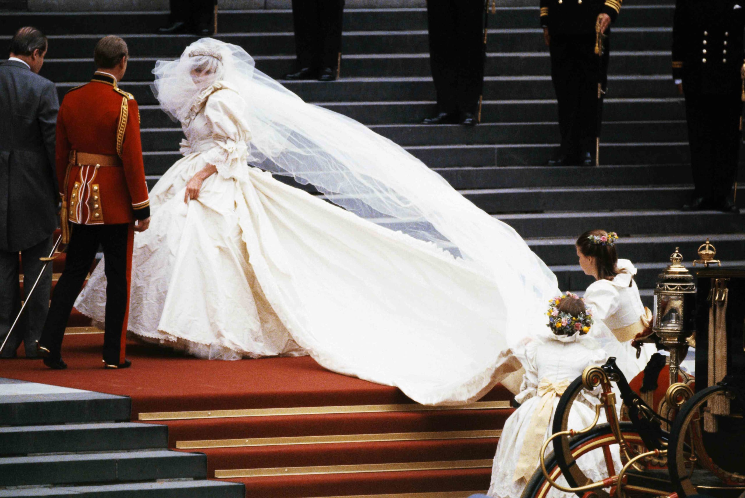 voile mariée long de princesse Diana